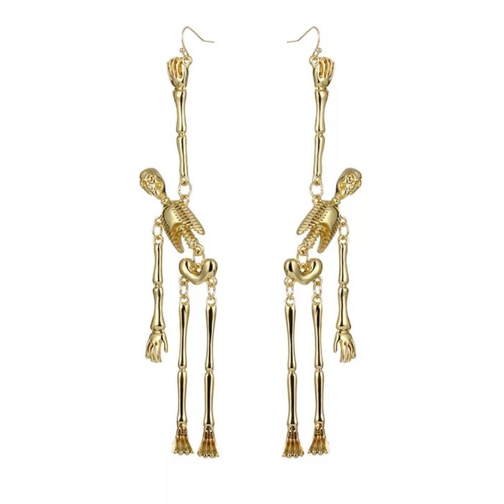 SPOOKY HALLOWEEN, PUNK, GOTHIC SKELETON EARRINGS